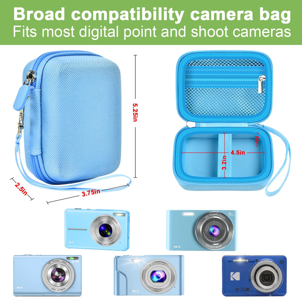 Digital Camera Case For VAHOIALD, Kodak and More | Protective Bag with SD Card Holder