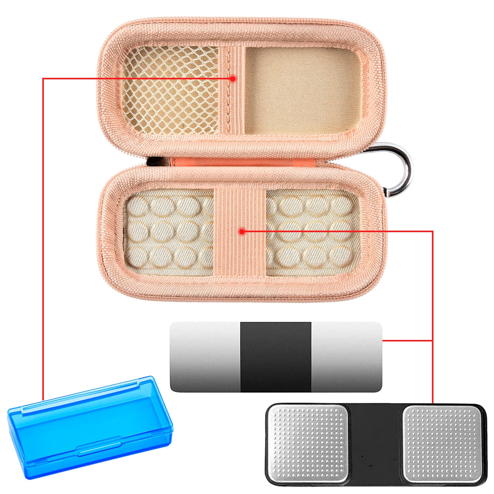 Shockproof Travel Case for KardiaMobile 6L Max – Dual EVA Protection, Use Without Removing