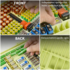 269 Slot Battery Organizer Case with Tester – Heavy Duty Storage Box for AA, AAA, 9V and More