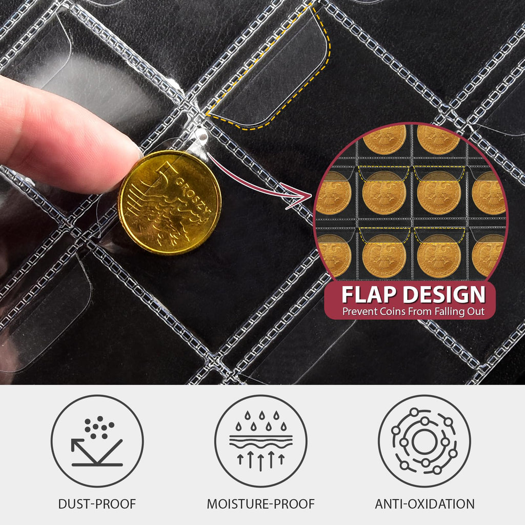 300 Pocket Coin Collection Album – Protective Coin Storage Book for Collectors