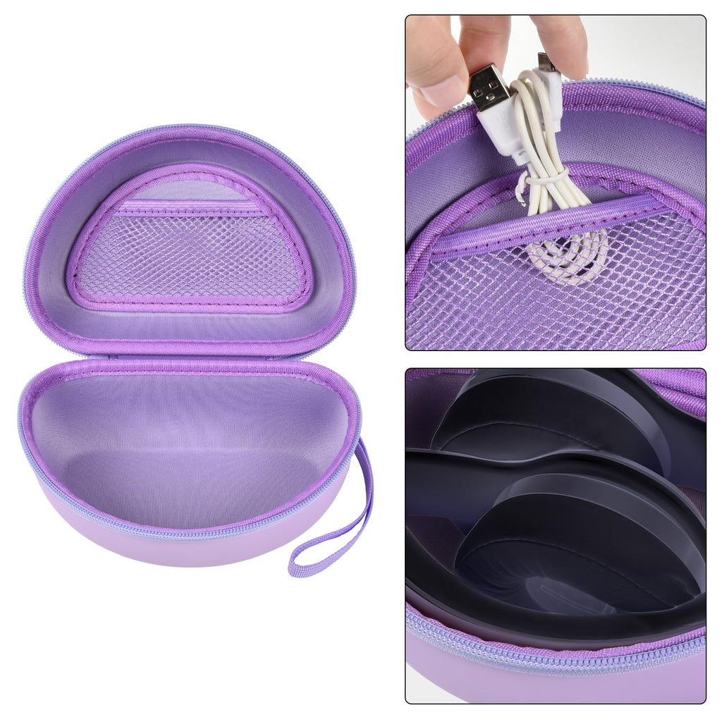 Shockproof Foldable Headphone Travel Case with Mesh Pocket – Compatible with Solo and Studio