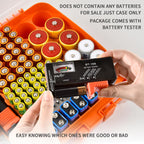 269 Slot Battery Organizer Case with Tester – Heavy Duty Storage Box for AA, AAA, 9V and More