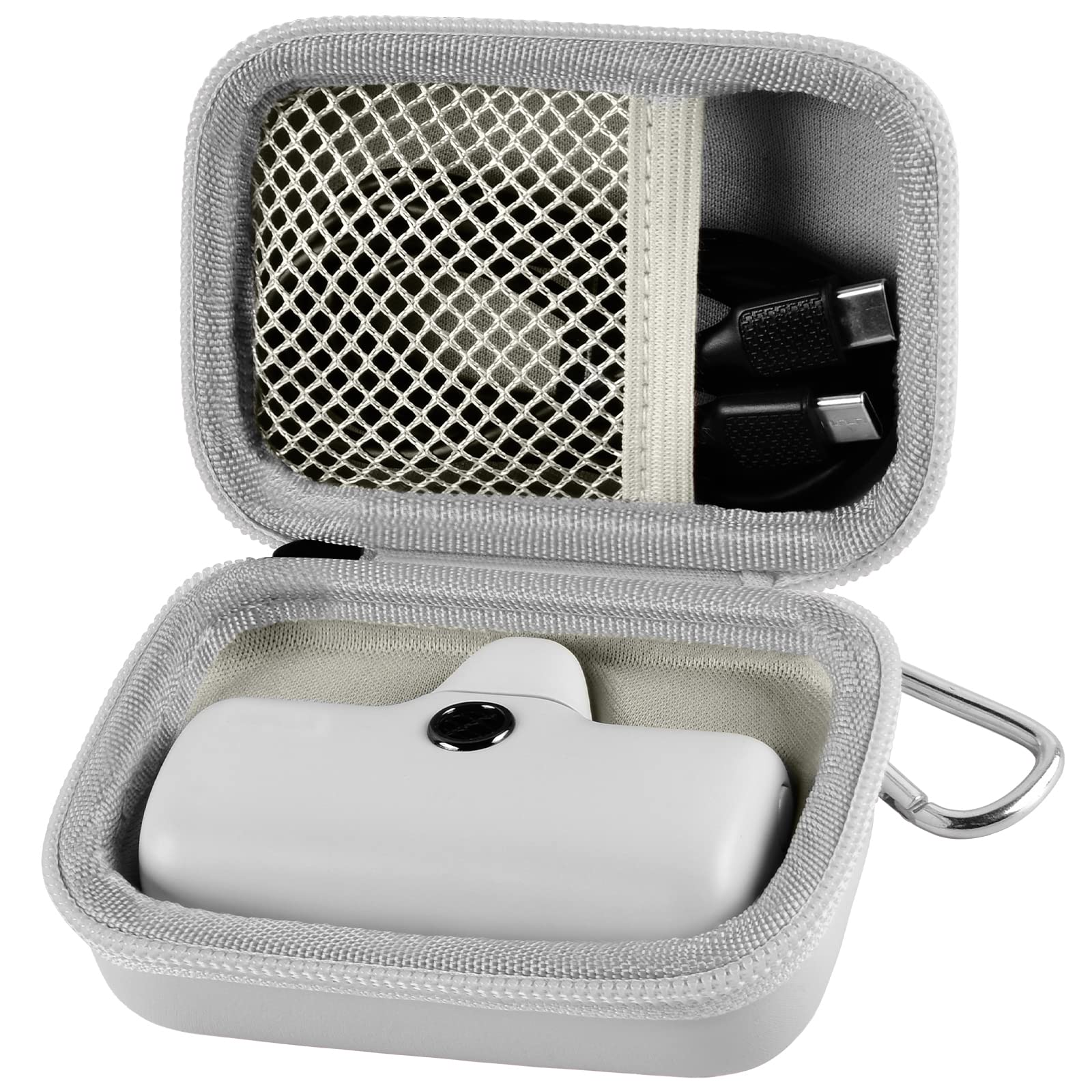 Portable Charger Case for Mini Power Bank, Hard Shell Travel Storage Bag with Cable Pocket