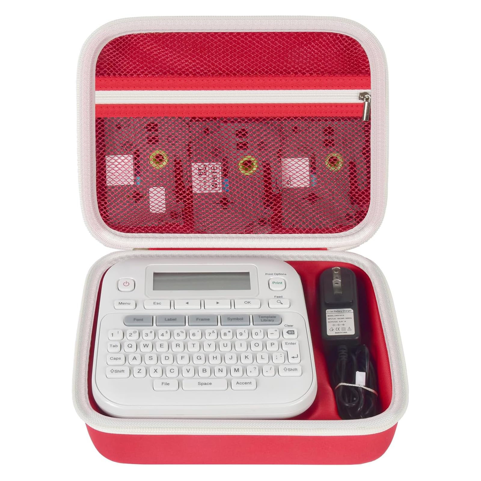 Portable Label Maker Case for P-Touch PTD220/210–Storage Organizer for Tapes and Accessories
