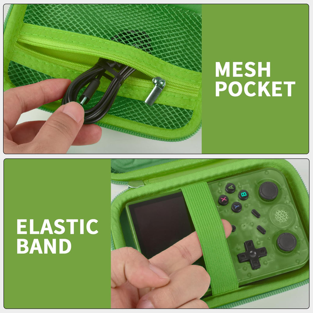 Retro Handheld Console Carrying Case for R36S / RG353V / RG353VS – Shockproof Travel Storage Bag