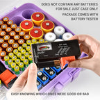 269 Slot Battery Organizer Case with Tester – Heavy Duty Storage Box for AA, AAA, 9V and More