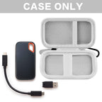 Portable SSD Case for SanDisk Extreme And Extreme PRO, Hard Shell Travel Storage  with SD Card Holder