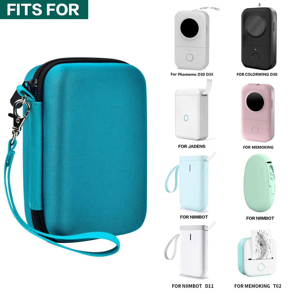 Label Maker Carrying Case Fits Phomemo, NIIMBOT and More– Protective EVA Bag with Mesh Pocket