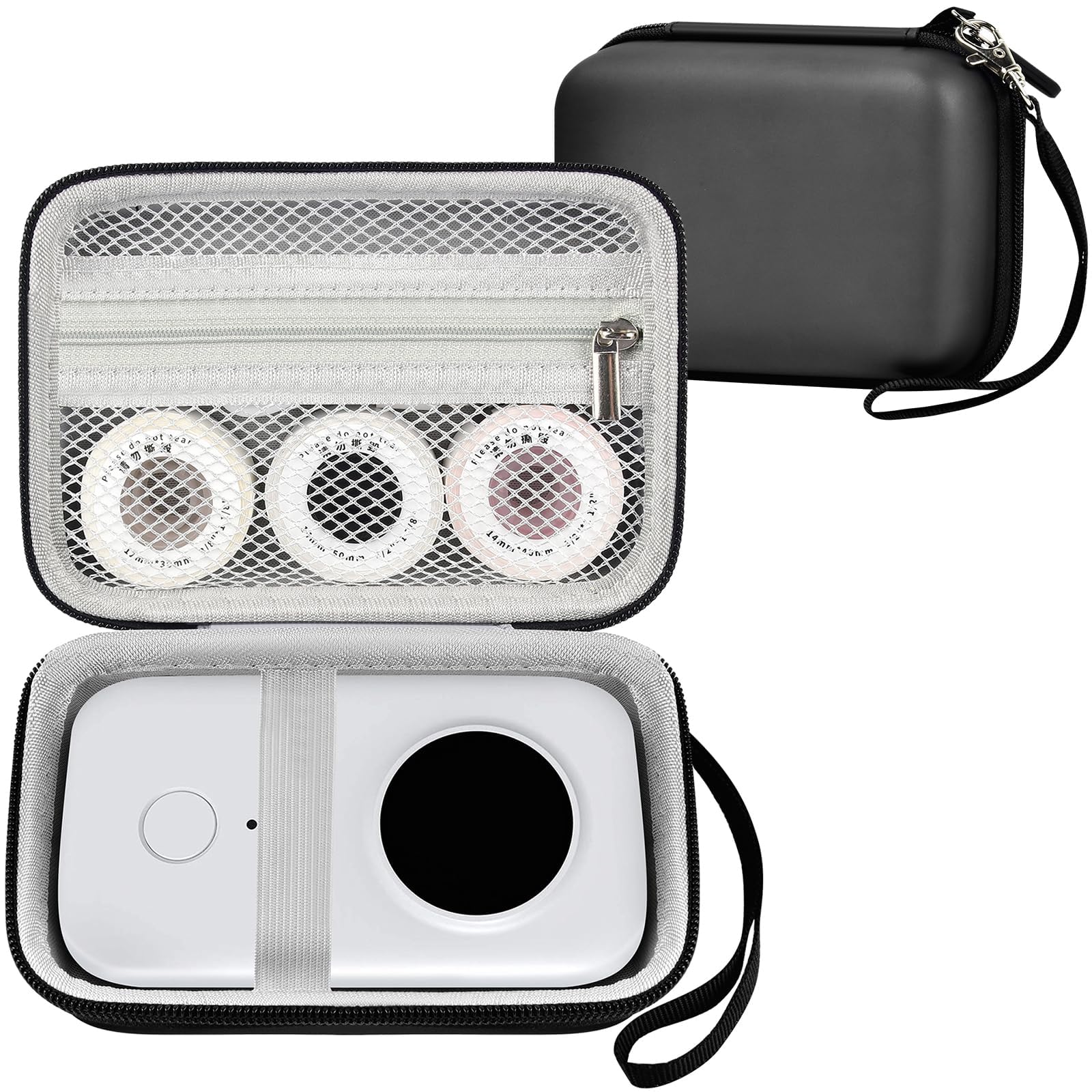 Label Maker Carrying Case Fits Phomemo, NIIMBOT and More– Protective EVA Bag with Mesh Pocket