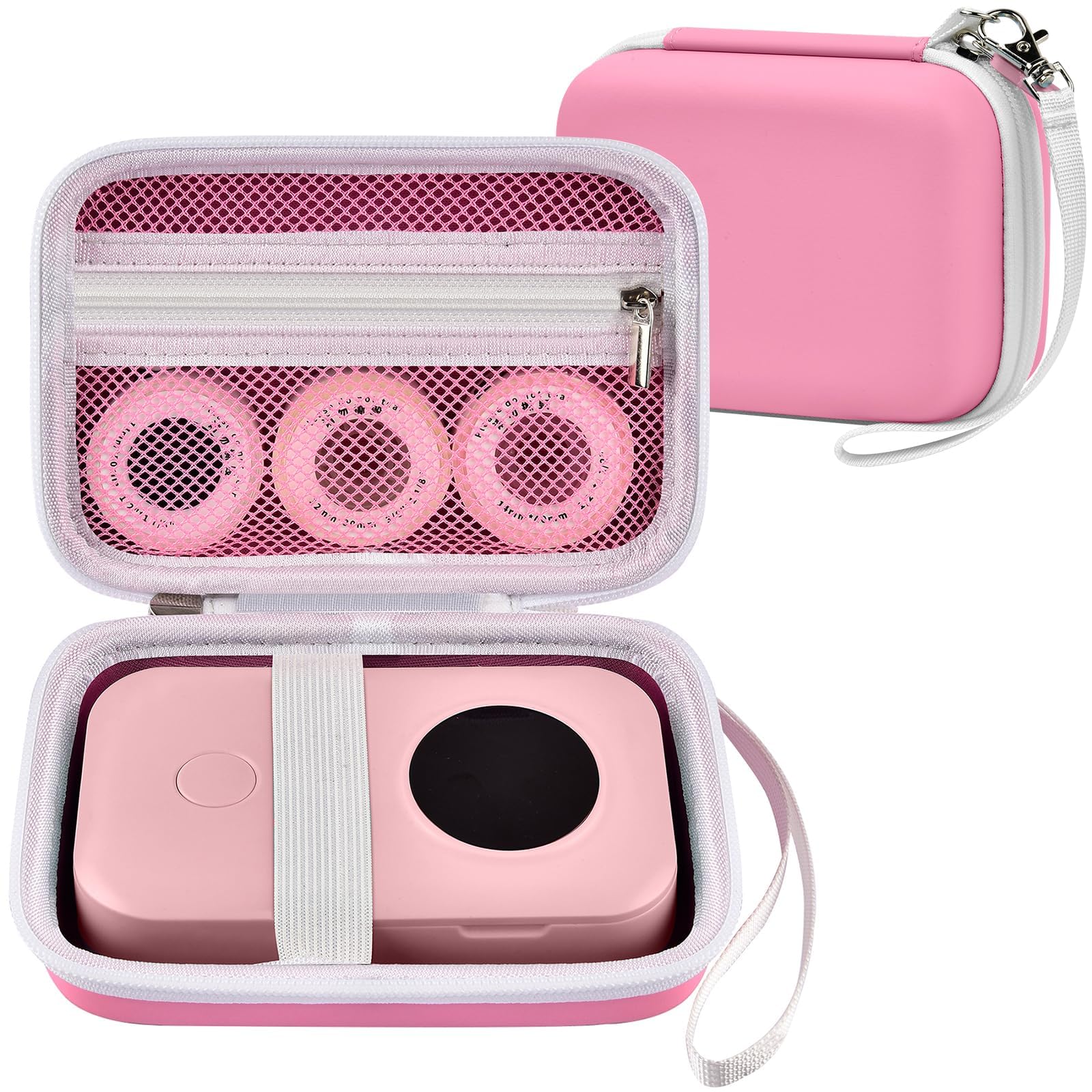 Label Maker Carrying Case Fits Phomemo, NIIMBOT and More– Protective EVA Bag with Mesh Pocket