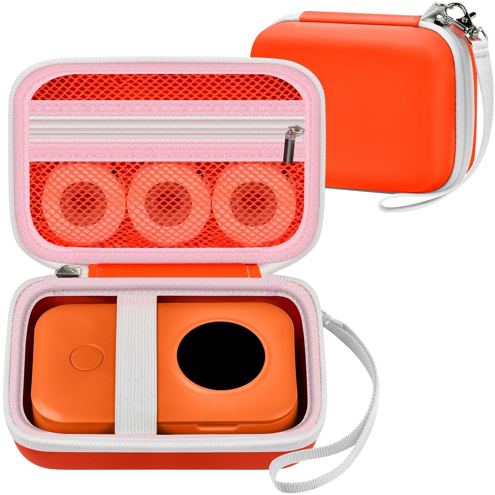 Label Maker Carrying Case Fits Phomemo, NIIMBOT and More– Protective EVA Bag with Mesh Pocket