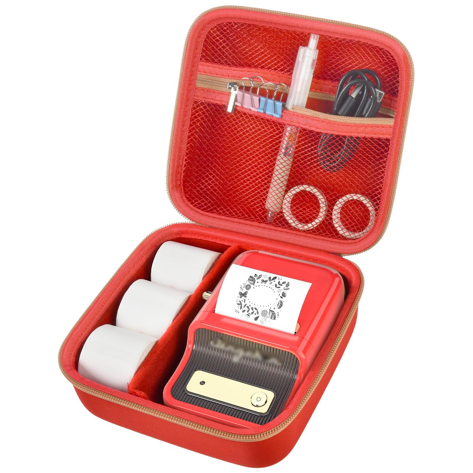 Travel Case for NIIMBOT B21 / B21 Pro / B1 Label Maker – Portable Storage Organizer for Labels and Accessories