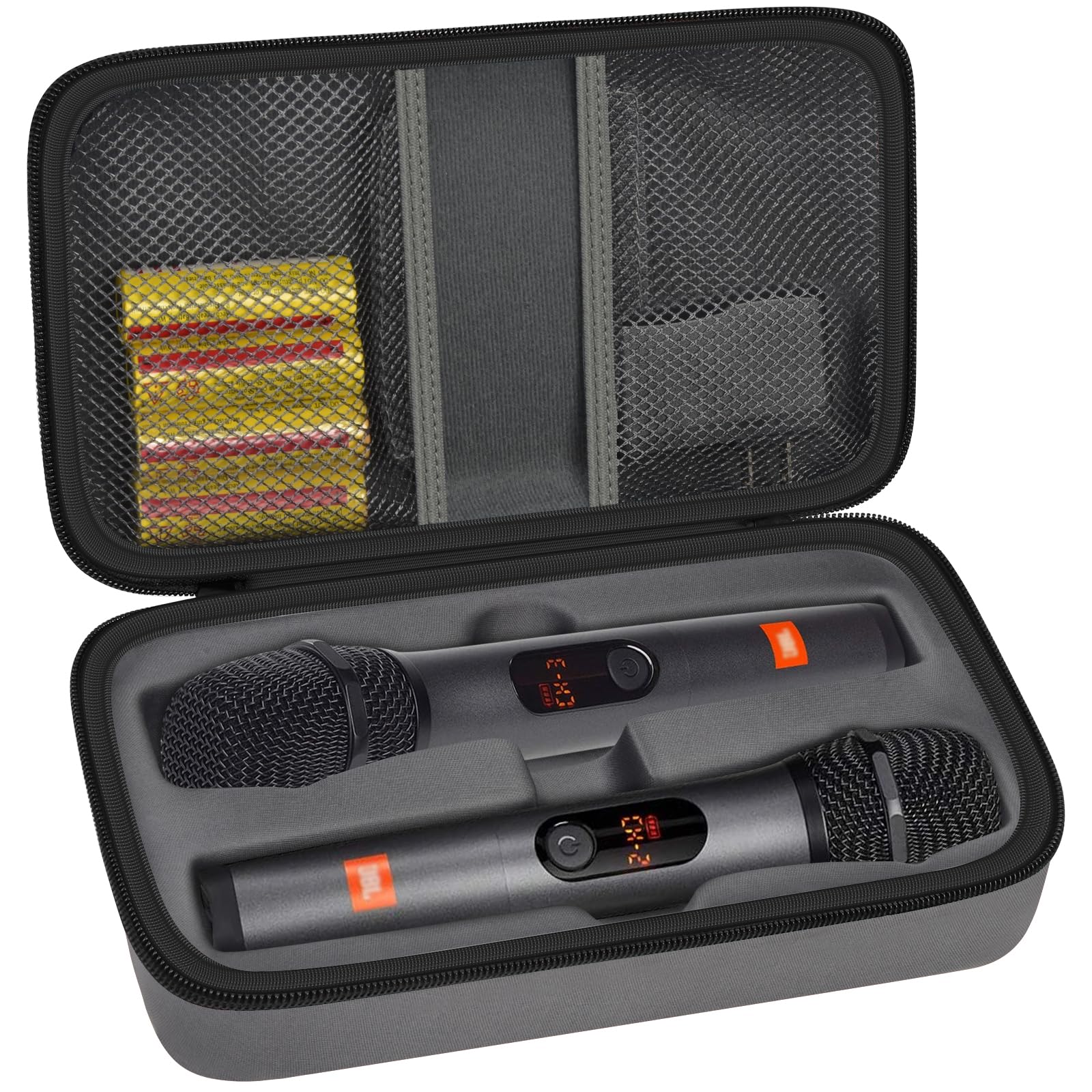 JBL Wireless Microphone Case – Shockproof Hard Shell Travel Bag For Dual Mics and Accessories