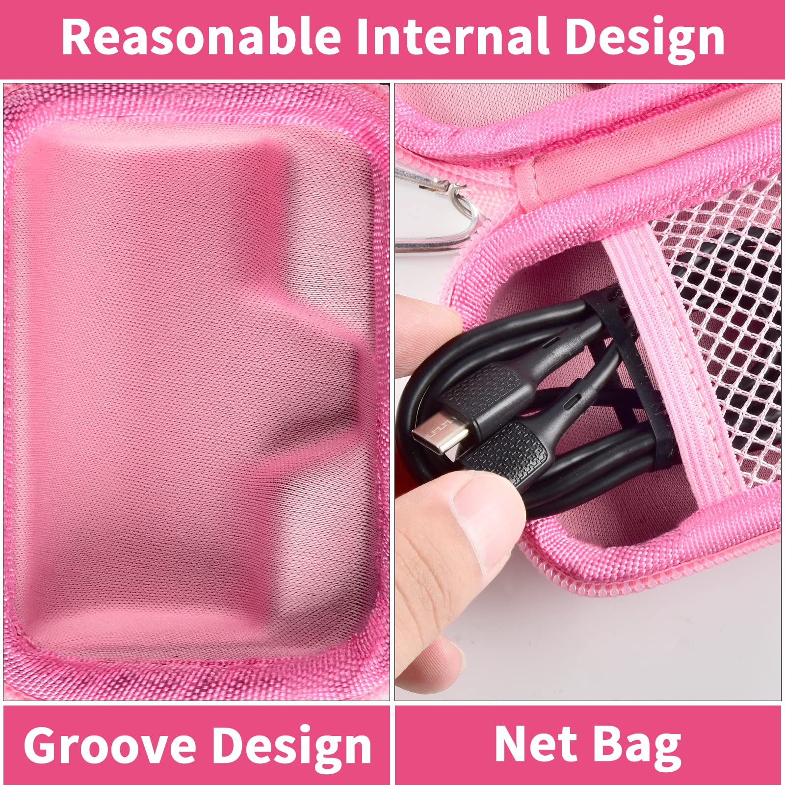 Portable Charger Case for Mini Power Bank, Hard Shell Travel Storage Bag with Cable Pocket