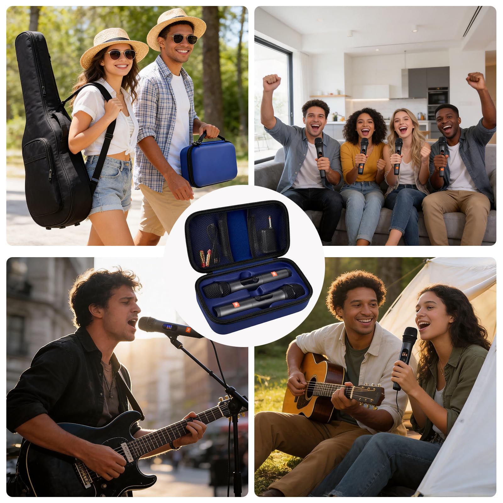 JBL Wireless Microphone Case – Shockproof Hard Shell Travel Bag For Dual Mics and Accessories