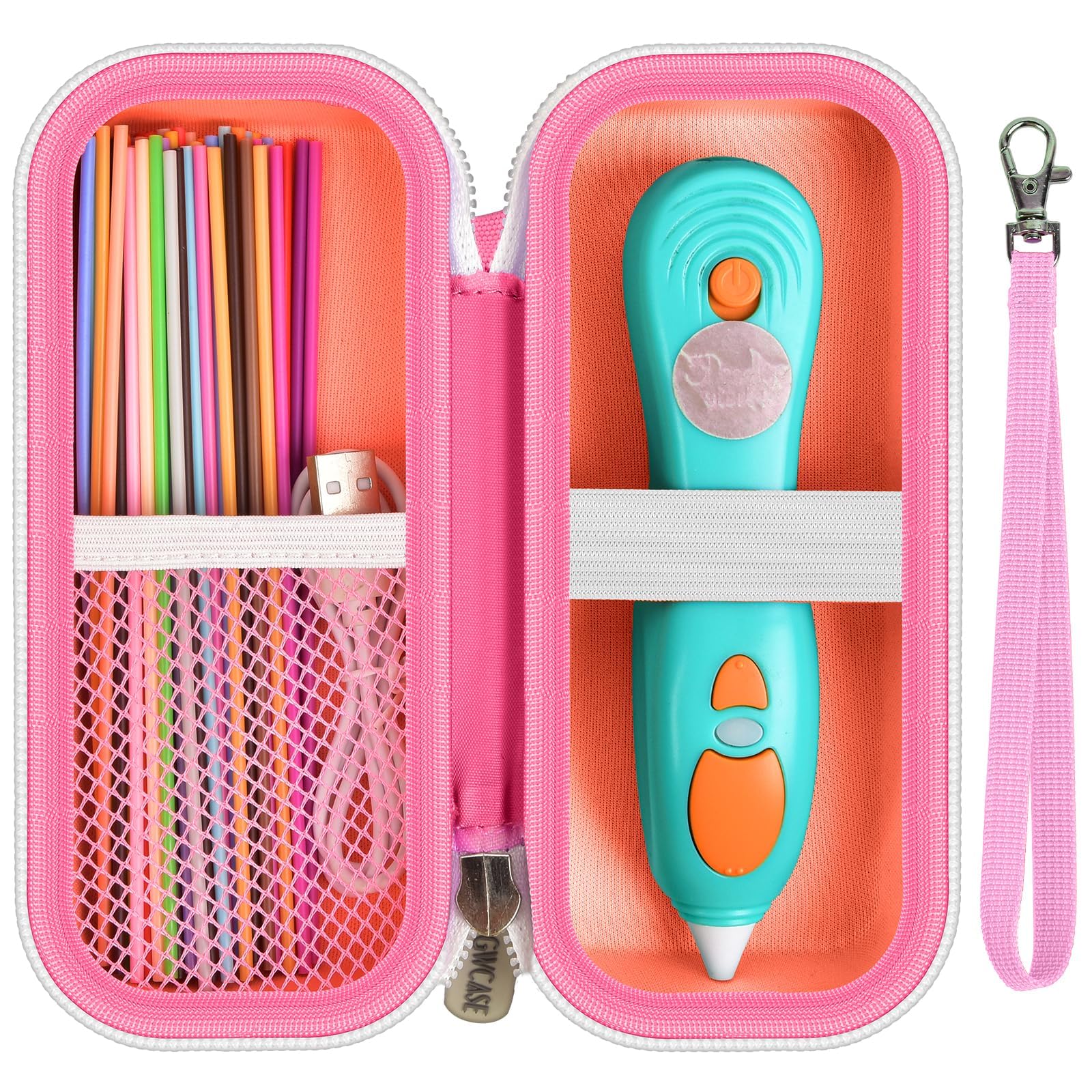 Travel Case for 3Doodler Start+ 3D Printing Pen – Portable Organizer for Pen, Filaments and Charger