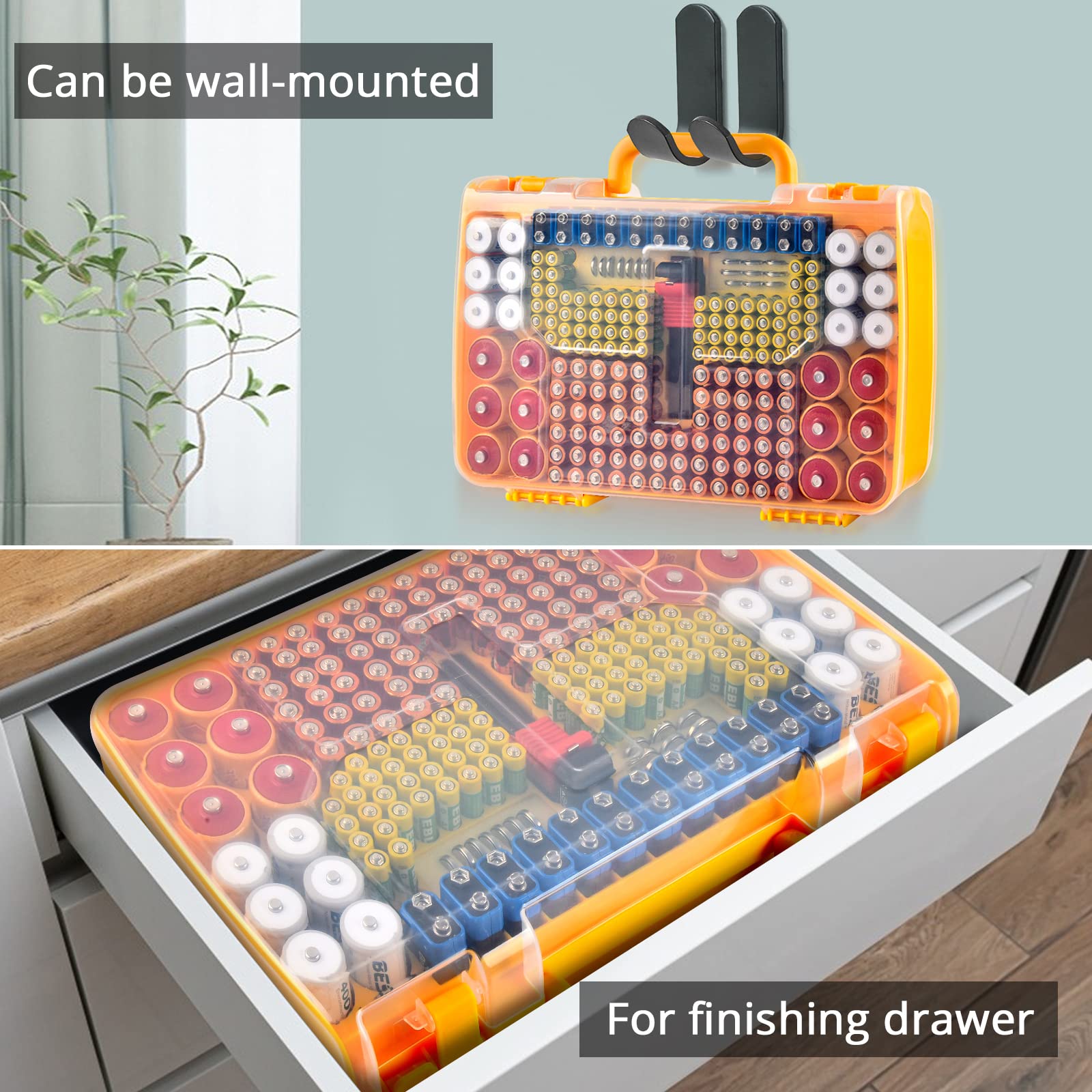 269 Slot Battery Organizer Case with Tester – Heavy Duty Storage Box for AA, AAA, 9V and More