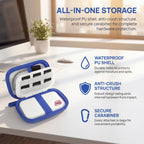 Portable SSD Case for SanDisk Extreme And Extreme PRO, Hard Shell Travel Storage  with SD Card Holder