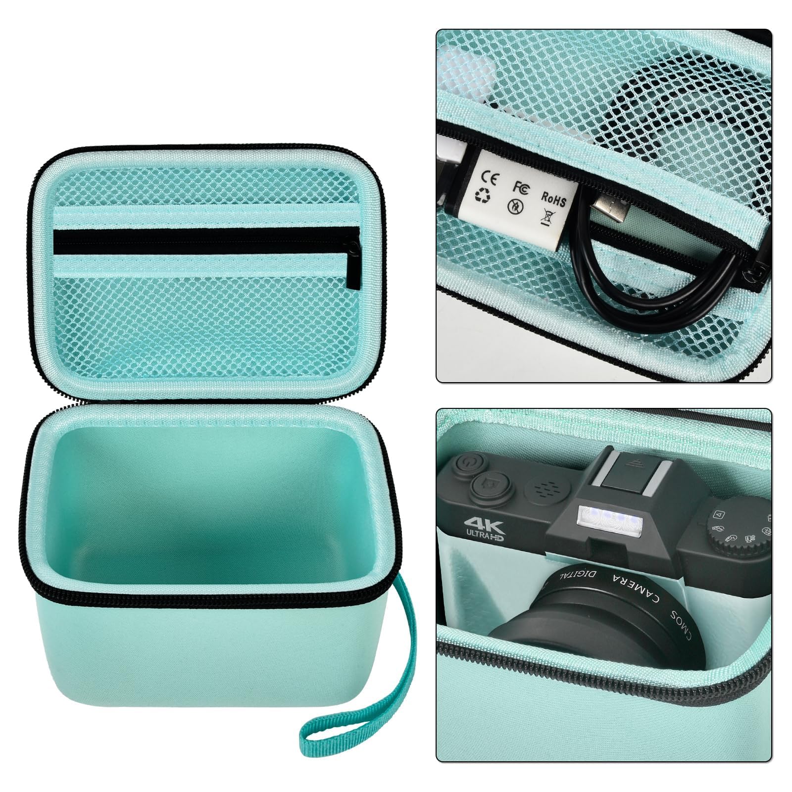 Vlogging Camera Case for 4K Digital Cameras–Portable Storage for Lens and Accessories