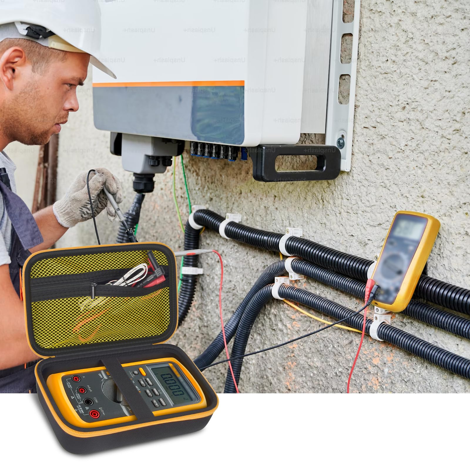 Hard Carrying Case for Fluke Digital Multimeter – Protective Travel Organizer for Meter and Test Leads