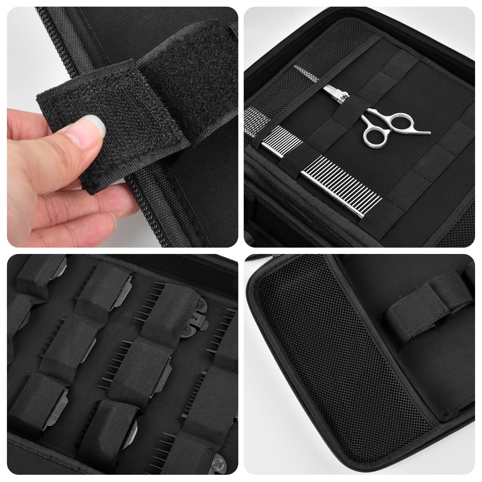 Professional Hair Clipper Travel Case – Portable Barber Organizer for Clippers, Guards and Grooming Tools