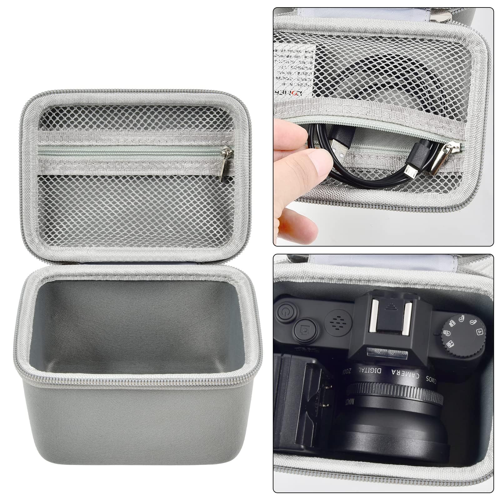 Vlogging Camera Case for 4K Digital Cameras–Portable Storage for Lens and Accessories