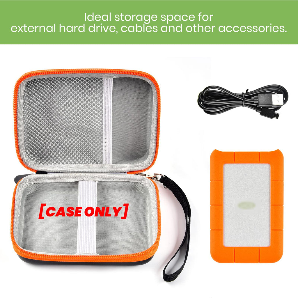 Hard Travel Case for LaCie Rugged Mini External Hard Drive – Portable Storage for HDD and Accessories