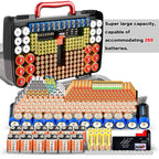 269 Slot Battery Organizer Case with Tester – Heavy Duty Storage Box for AA, AAA, 9V and More