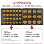 300 Pocket Coin Collection Album – Protective Coin Storage Book for Collectors
