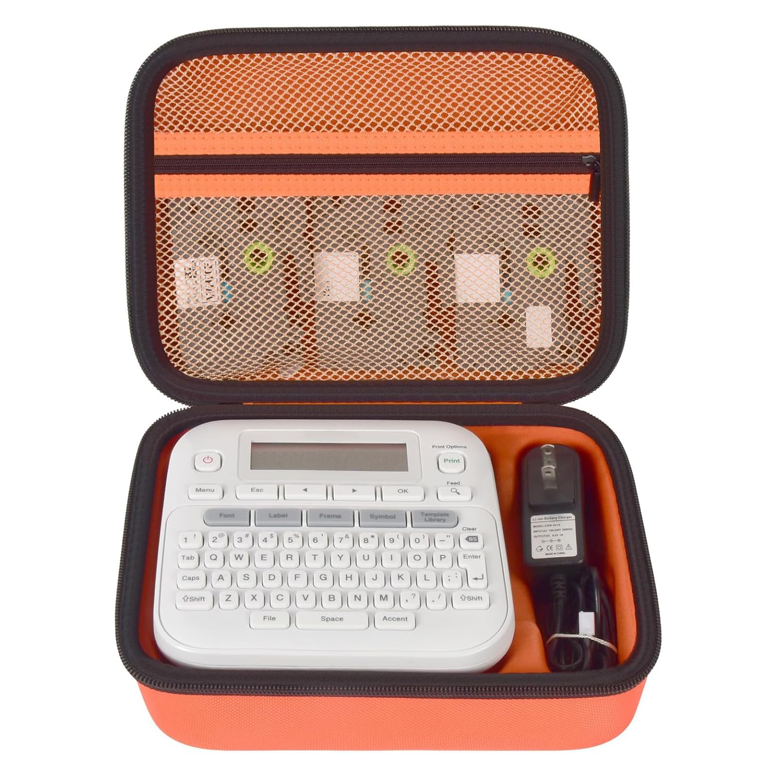 Portable Label Maker Case for P-Touch PTD220/210–Storage Organizer for Tapes and Accessories