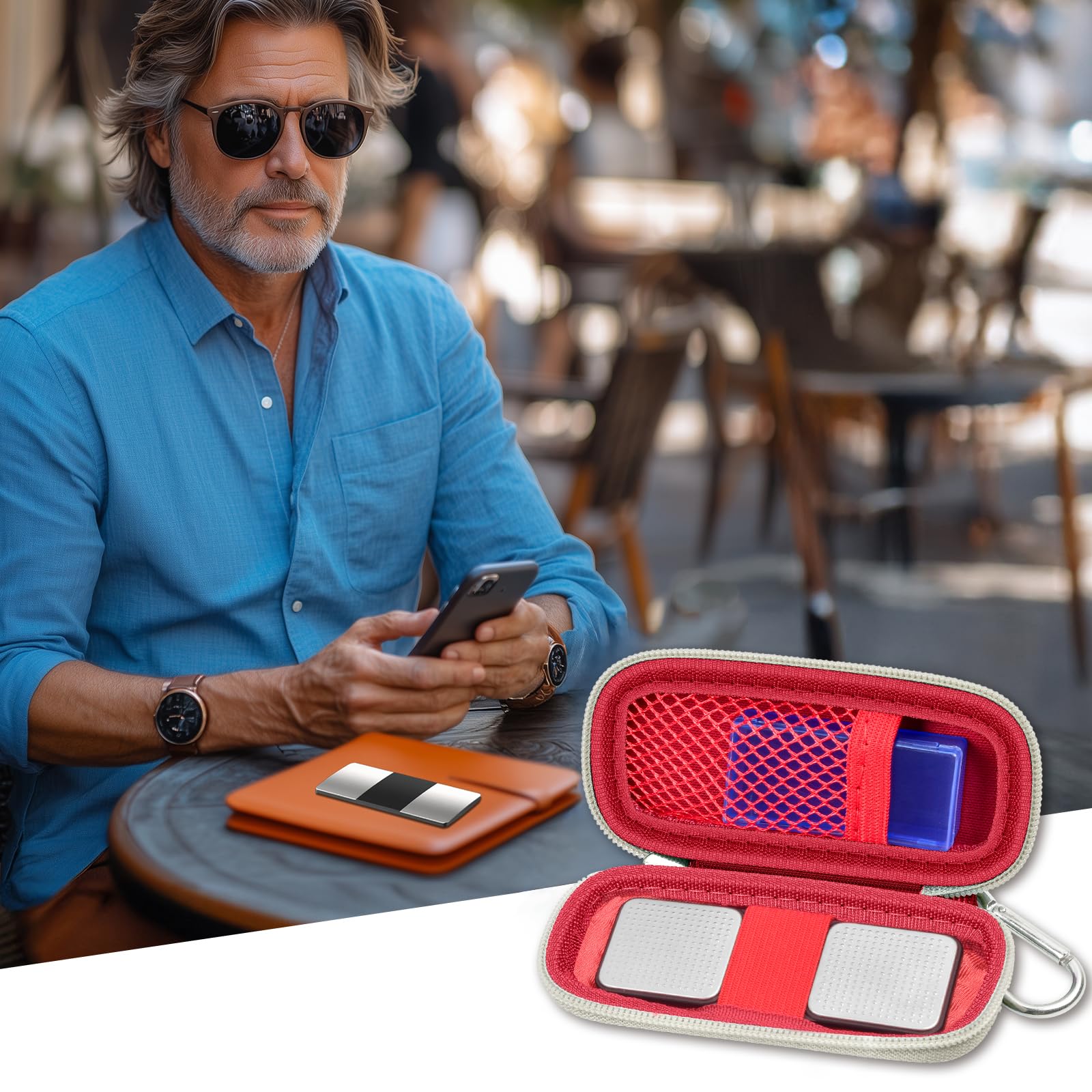 Shockproof Travel Case for KardiaMobile 6L Max – Dual EVA Protection, Use Without Removing