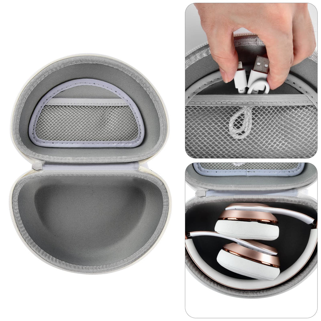 Shockproof Foldable Headphone Travel Case with Mesh Pocket – Compatible with Solo and Studio