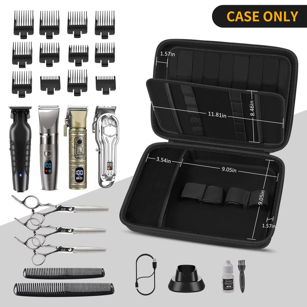 Professional Hair Clipper Travel Case – Portable Barber Organizer for Clippers, Guards and Grooming Tools