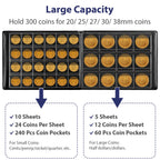 300 Pocket Coin Collection Album – Protective Coin Storage Book for Collectors