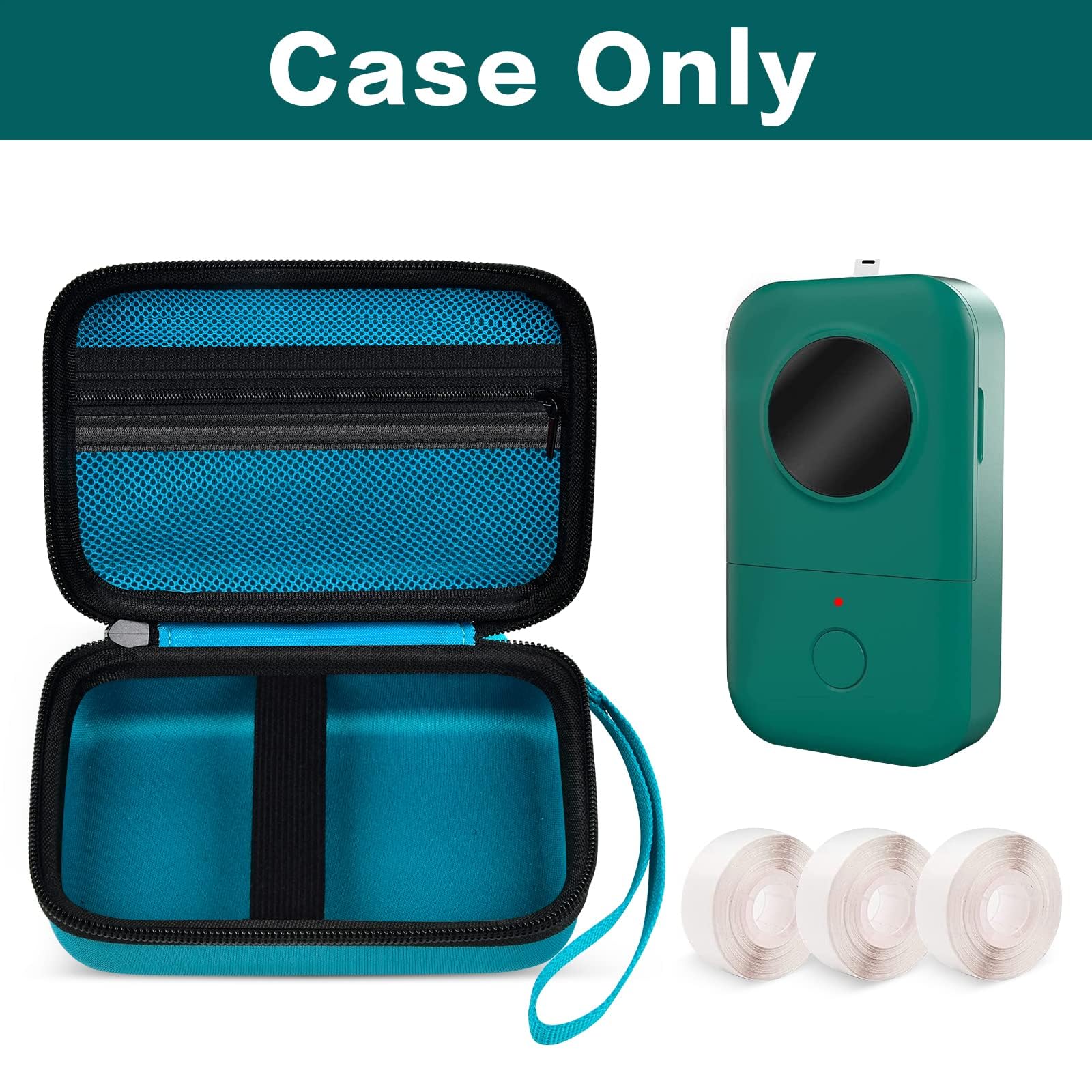 Label Maker Carrying Case Fits Phomemo, NIIMBOT and More– Protective EVA Bag with Mesh Pocket
