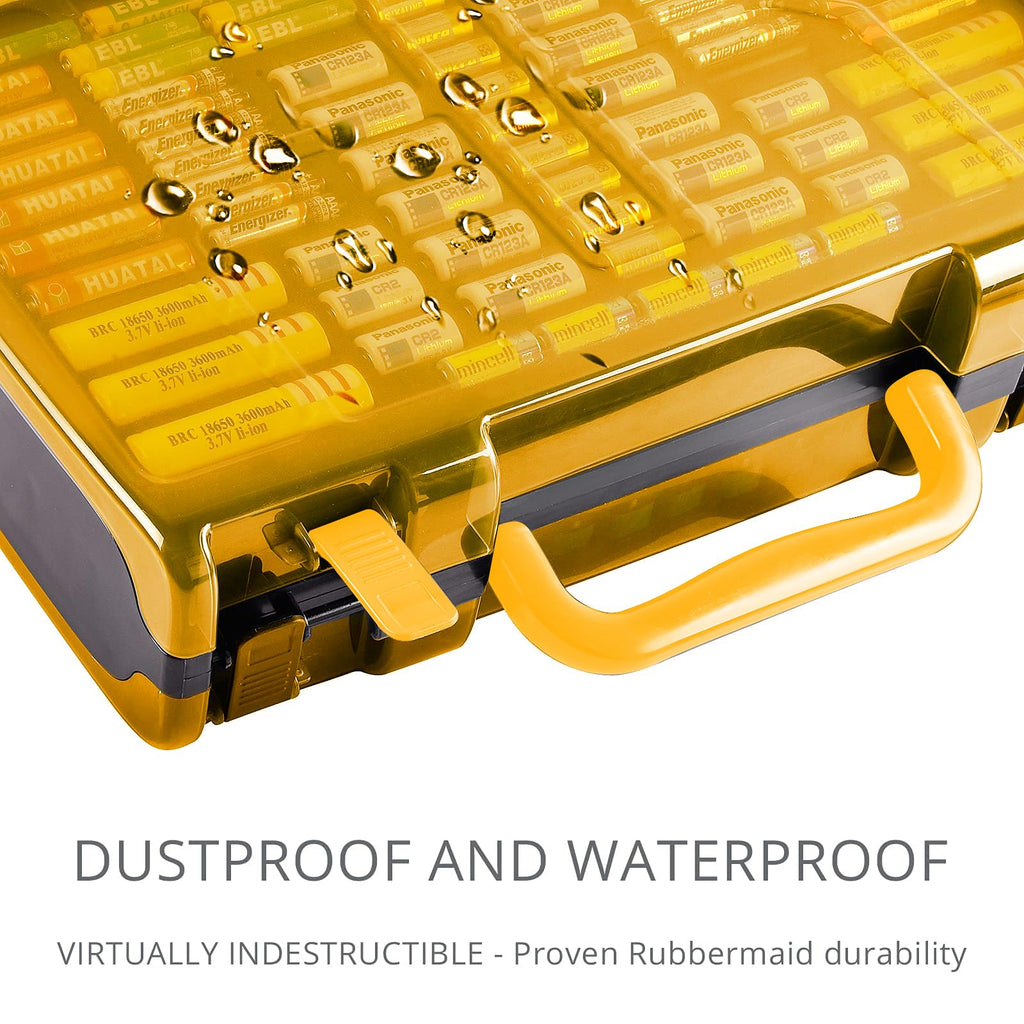 269 Slot Battery Organizer Case with Tester – Heavy Duty Storage Box for AA, AAA, 9V and More