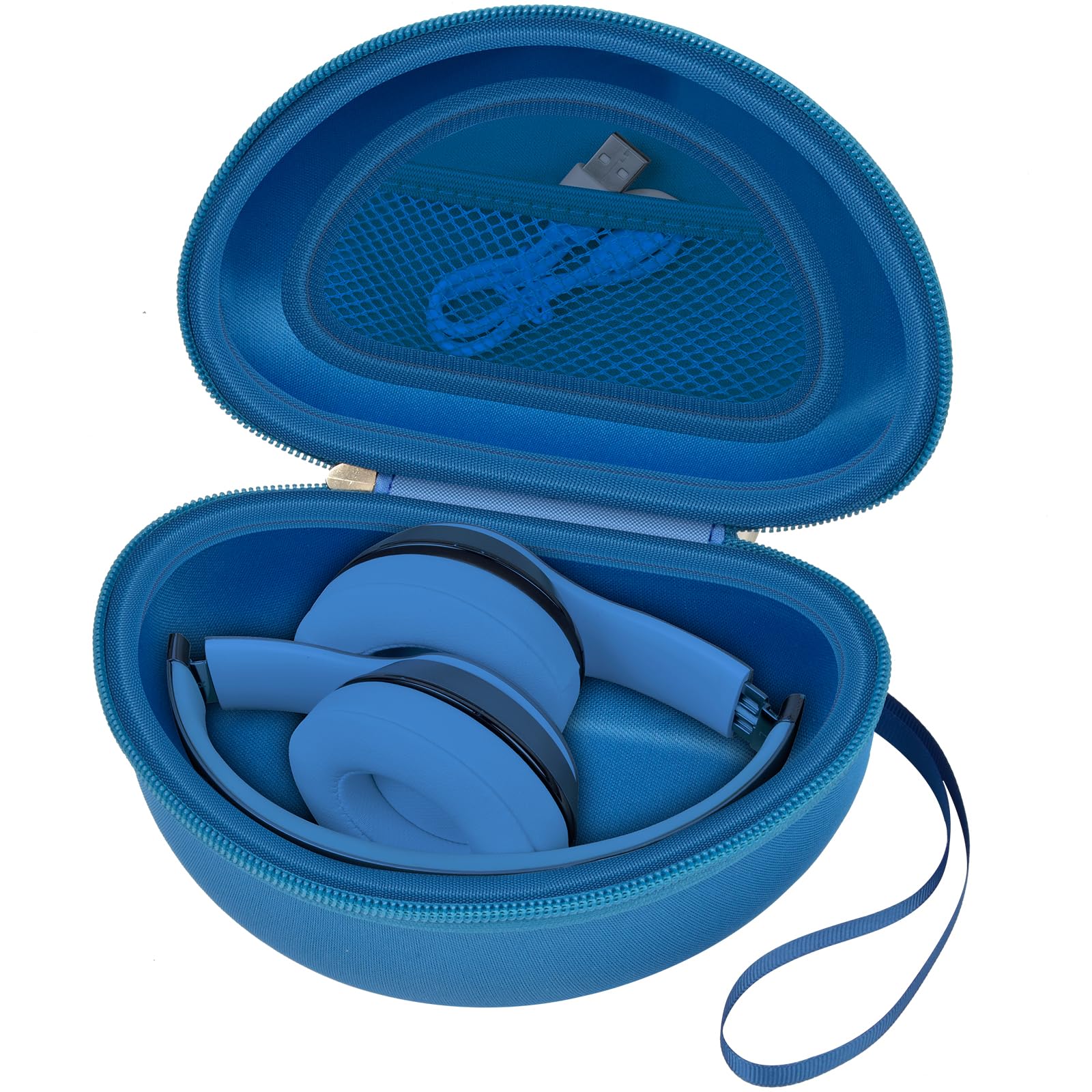 Shockproof Foldable Headphone Travel Case with Mesh Pocket – Compatible with Solo and Studio