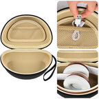 Shockproof Foldable Headphone Travel Case with Mesh Pocket – Compatible with Solo and Studio