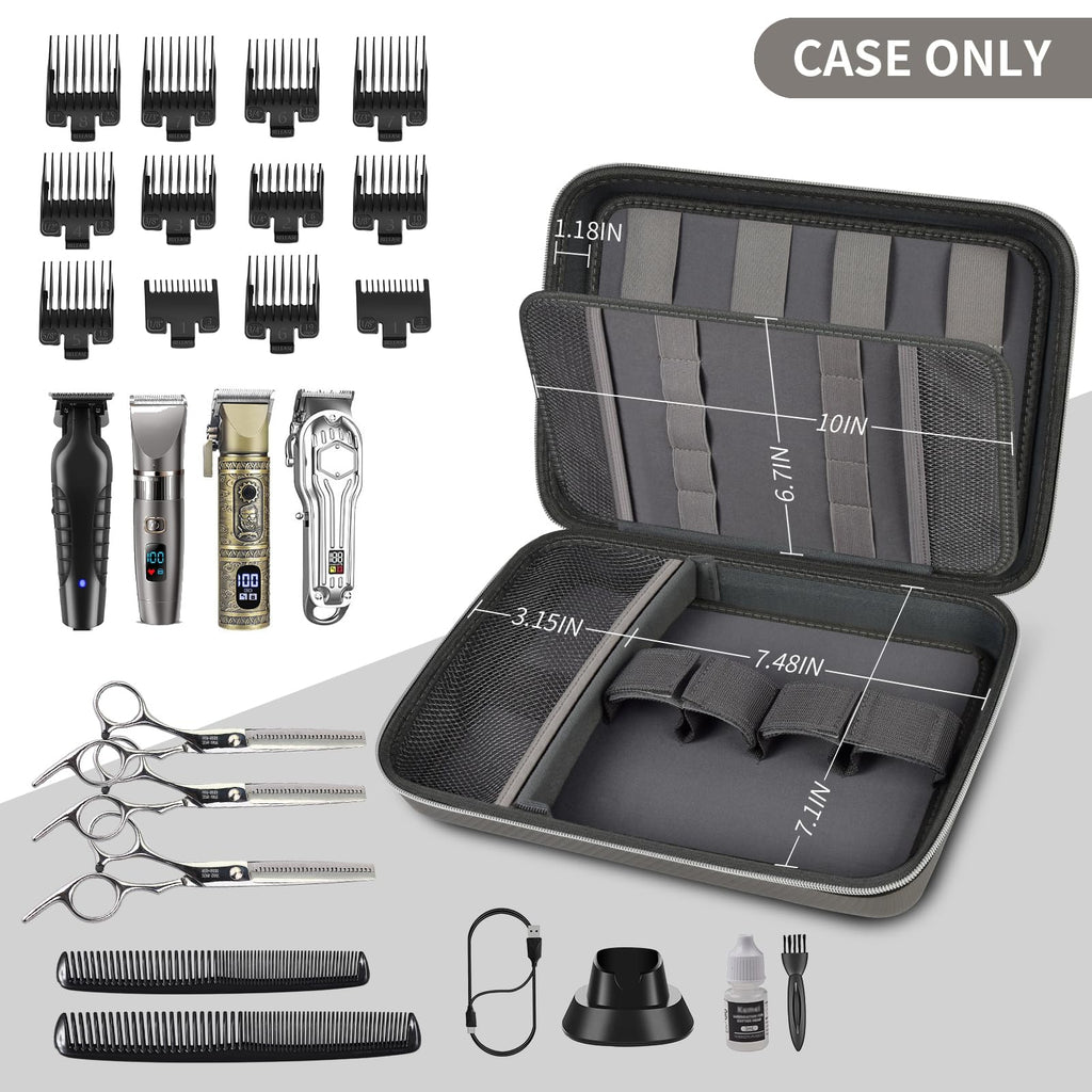 Professional Hair Clipper Travel Case – Portable Barber Organizer for Clippers, Guards and Grooming Tools