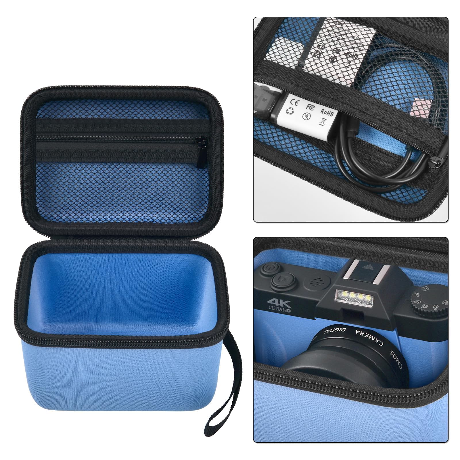 Vlogging Camera Case for 4K Digital Cameras–Portable Storage for Lens and Accessories