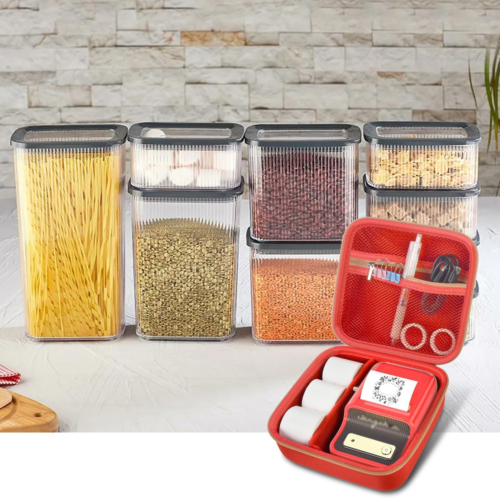 Travel Case for NIIMBOT B21 / B21 Pro / B1 Label Maker – Portable Storage Organizer for Labels and Accessories