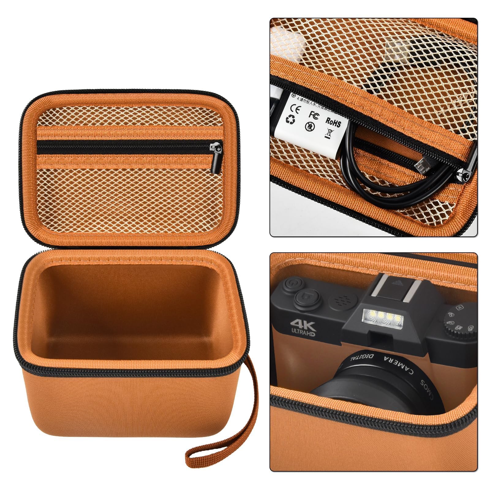 Vlogging Camera Case for 4K Digital Cameras–Portable Storage for Lens and Accessories