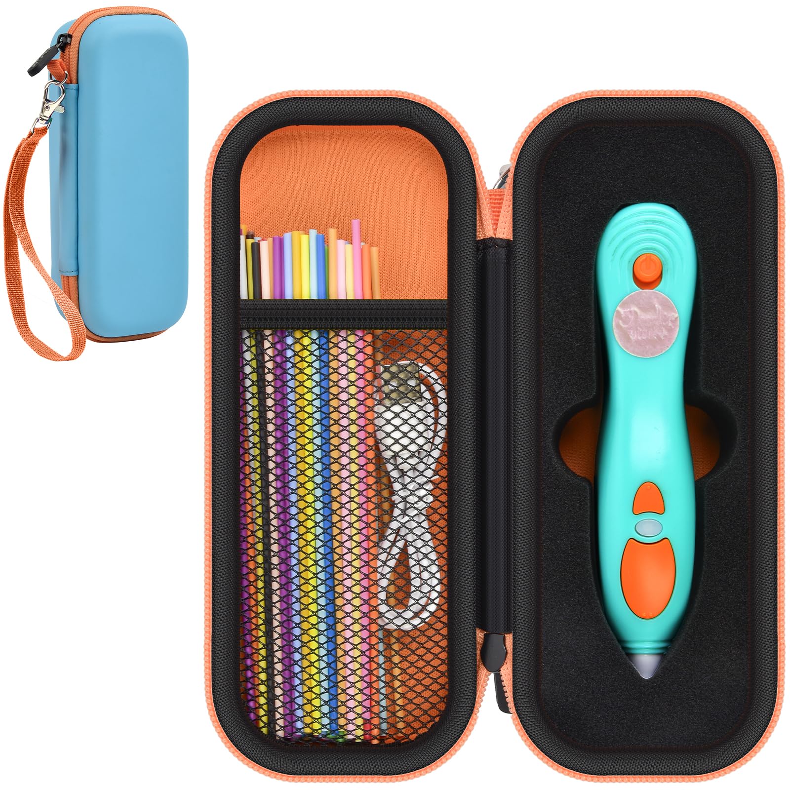 Travel Case for 3Doodler Start+ 3D Printing Pen – Portable Organizer for Pen, Filaments and Charger