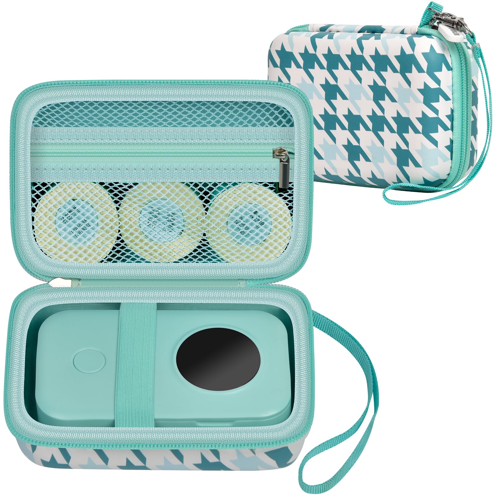 Label Maker Carrying Case Fits Phomemo, NIIMBOT and More– Protective EVA Bag with Mesh Pocket