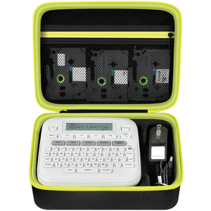 Portable Label Maker Case for P-Touch PTD220/210–Storage Organizer for Tapes and Accessories
