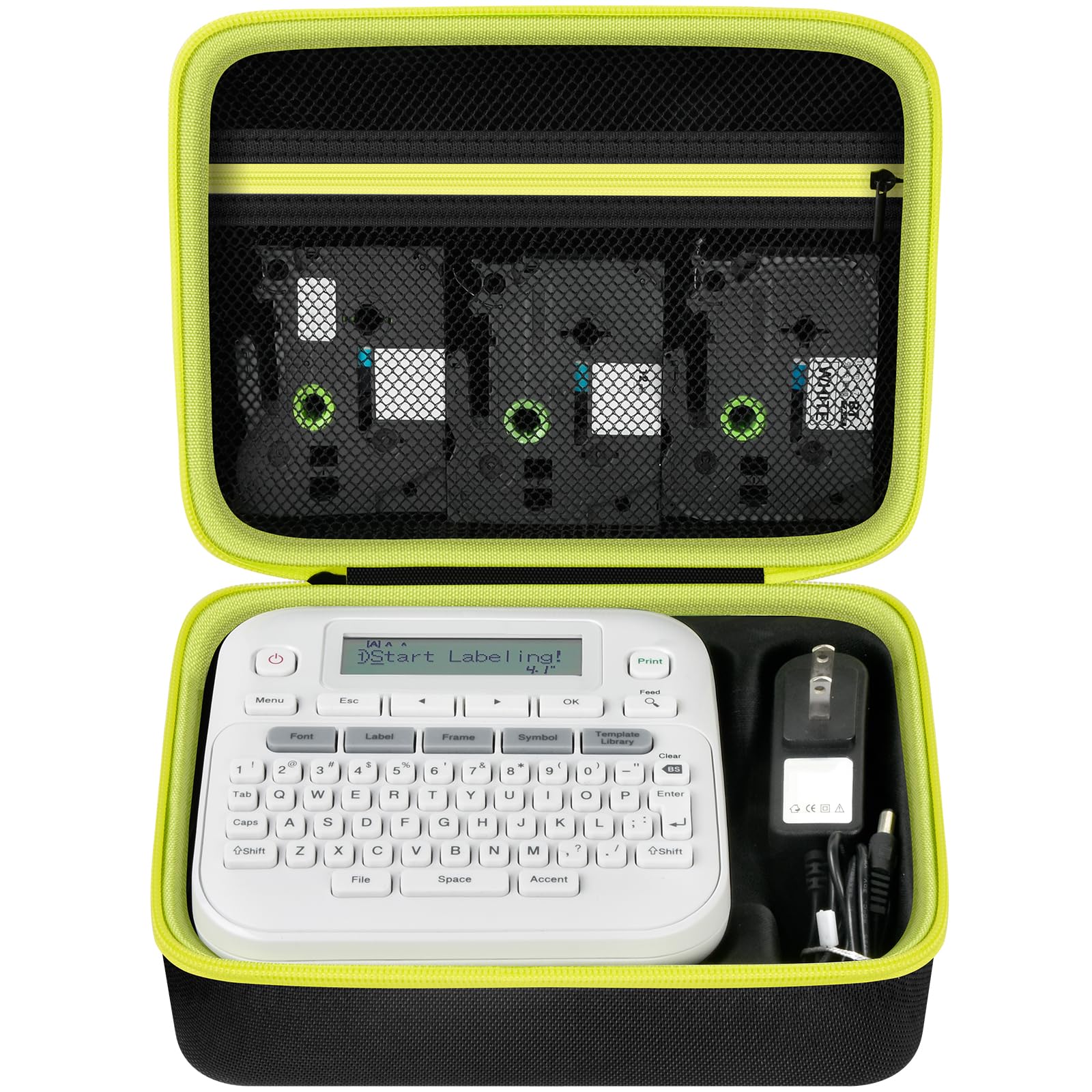 Portable Label Maker Case for P-Touch PTD220/210–Storage Organizer for Tapes and Accessories