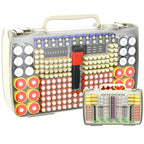 269 Slot Battery Organizer Case with Tester – Heavy Duty Storage Box for AA, AAA, 9V and More