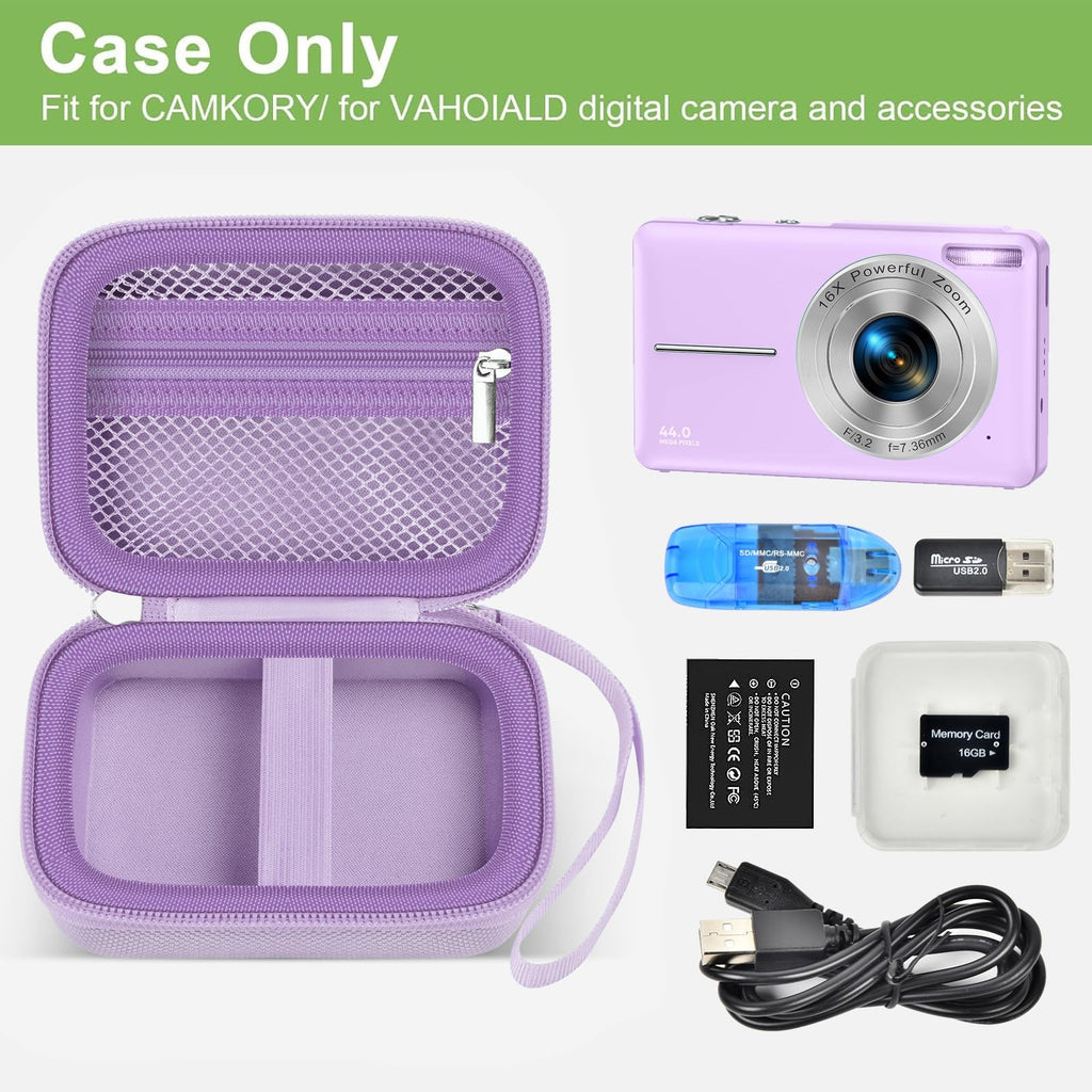 Digital Camera Case For VAHOIALD, Kodak and More | Protective Bag with SD Card Holder