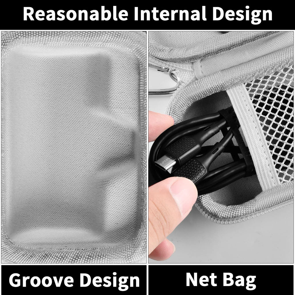 Portable Charger Case for Mini Power Bank, Hard Shell Travel Storage Bag with Cable Pocket
