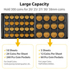 300 Pocket Coin Collection Album – Protective Coin Storage Book for Collectors